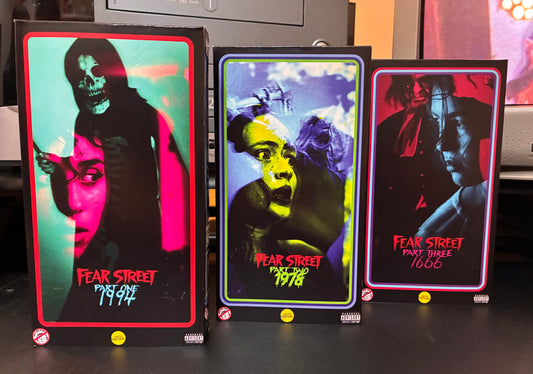 Fear Street 1-3 and Prom Queen on VHS.