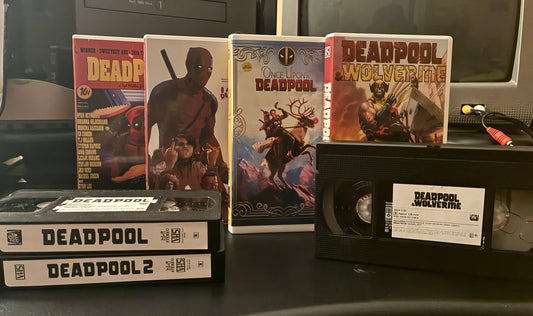Deadpool 1,2, Once Upon a Deadpool and Deadpool and Wolverine on VHS