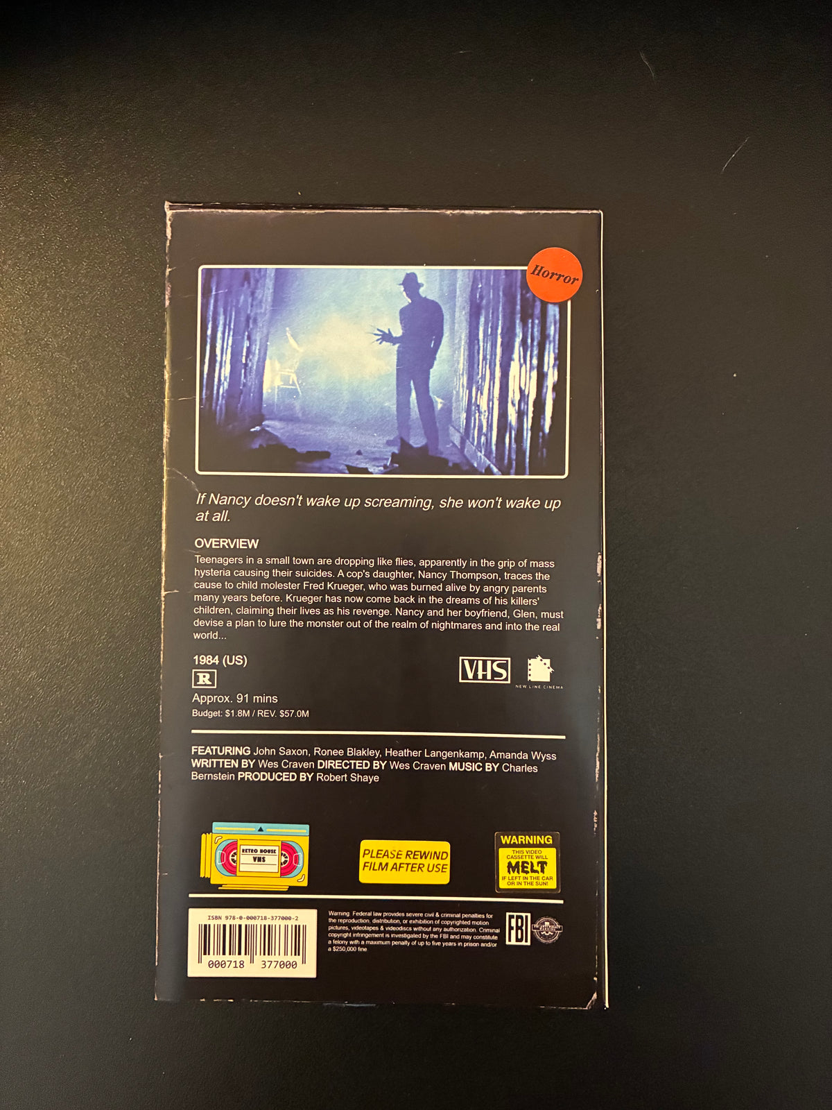 Nightmare on Elm Street on VHS